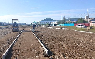 Баир Жамсуев продолжил проверку хода строительных работ на объектах Агинского Бурятского округа
