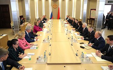Встреча В. Матвиенко с Председателем Совета Республики Национального собрания Республики Беларусь Н. Кочановой