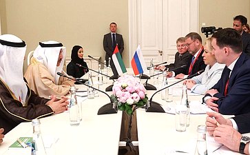 Валентина Матвиенко провела встречу с Председателем Федерального национального совета Объединенных Арабских Эмиратов Сакром Гоббашем