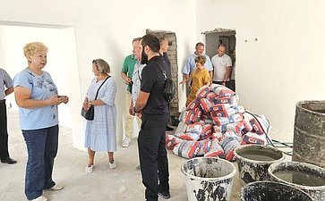 Ольга Бас посетила Первомайск в ЛНР, где проводится капремонт в яслях-садах комбинированного типа «Солнышко» и «Аленький цветочек»
