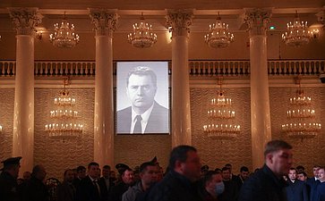 Прощание с лидером ЛДПР Владимиром Жириновским