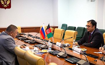 Сергей Калашников провел встречу с Временным поверенным в делах Исламской Республики Афганистан в РФ Мохтаатом Хомаюном
