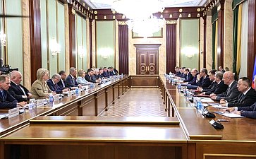 Встреча Председателя Правительства РФ Михаила Мишустина с членами Совета палаты Совета Федерации