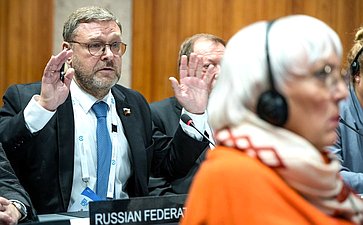 Сенаторы РФ приняли участие в заседании Постоянного комитета по вопросам демократии и прав человека Межпарламентского союза