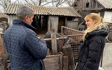 Дарья Лантратова в рамках региональной поездки посетила хозяйство Владимира Прудникова в Белокуракинском районе