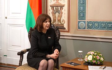 Валентина Матвиенко встретилась с Председателем Совета Республики Национального Собрания Республики Беларусь Натальей Кочановой