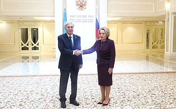 Встреча Председателя Совета Федерации Валентины Матвиенко и Президента Республики Казахстан Касым-Жомарта Токаева