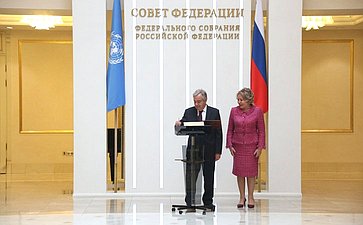 Встреча Валентины Матвиенко с Генеральным секретарем Организации Объединенных Наций