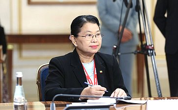 Валентина Матвиенко провела встречу с супругой Председателя Государственного административного совета, Премьер-министра Республики Союз Мьянма Чжу Чжу Хла