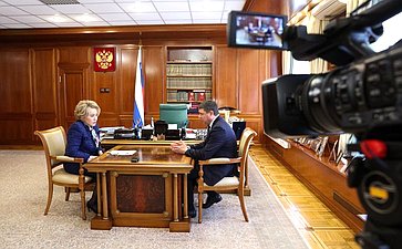 Встреча Председателя Совета Федерации Валентины Матвиенко с главой Тамбовской области Евгением Первышовым