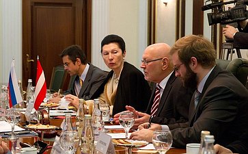 Встреча Председателя Совета Федерации Валентины Матвиенко с Президентом Федерального совета Австрийской Республики Райнхардом Тодтом