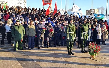 Сергей Рябухин в ходе рабочей поездки в регион принял участие в митинге памяти россиян, исполнявших служебный долг за пределами Отечества