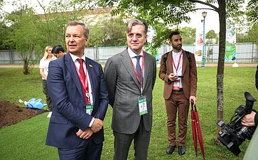 Церемония высадки деревьев в рамках проведения международной эколого-патриотической акции «Сад памяти», приуроченной к году Защитника Отечества