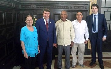 Встреча С. Цекова с председателем Комитета по международным делам Национальной ассамблеи народной власти Кубы
