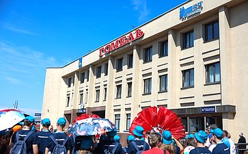 Культурно-образовательный проект «Поезд памяти». Гомель. Прибытие поезда. Торжественная встреча