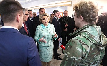 Валентина Матвиенко и Дмитрий Миляев осмотрели выставку, посвященную истории, культуре и перспективным направлениям развития Тульской области