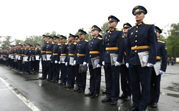 Маргарита Павлова приняла участие в торжественном построении, посвященном 120 выпуску офицеров боевого управления авиацией