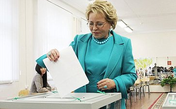 В. Матвиенко проголосовала в Санкт-Петербурге