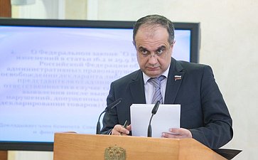 М. Суюнчев Заседание Комитета Совета Федерации по бюджету и финансовым рынкам