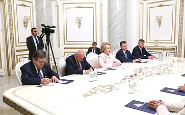 Встреча Председателя Совета Федерации Валентины Матвиенко с Премьер-министром Республики Армения Николом Пашиняном