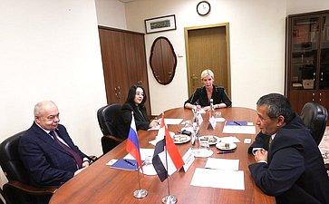 Ильяс Умаханов провел встречу с Чрезвычайным и Полномочным Послом Йеменской Республики в РФ Ахмедом Салемом Аль-Вахейши