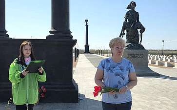Ольга Бас приняла участие в акции «Сад Памяти» в Луганской Народной Республике