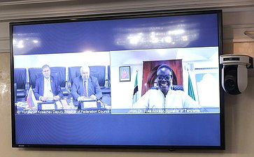 В режиме видеоконференции состоялась встреча Константина Косачева с председателем Национального собрания Объединенной Республики Танзании, председателем Африканской геополитической группы Межпарламентского союза Тулией Эксон