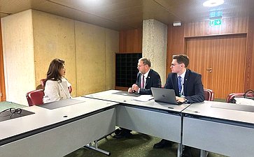 Заместитель Председателя СФ Константин Косачев принимает участие в мероприятиях 151-й Ассамблеи МПС