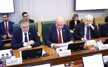 Круглый стол Комитета СФ по международным делам совместно с Комитетом СФ по конституционному законодательству и государственному строительству «Юрисдикция международных судебных и арбитражных органов в отношении Российской Федерации»