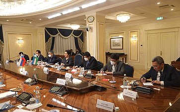 Встреча Валентины Матвиенко с Председателем Сената Олий Мажлиса Республики Узбекистан Танзилой Нарбаевой