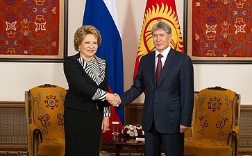 Встреча В. Матвиенко с президентом Киргизии