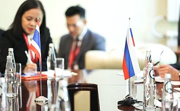 Встреча Андрея Яцкина с первым заместителем Председателя Сената Национальной Ассамблеи Королевства Таиланд Сингсыком Сингпхраем
