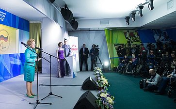 Валентина Матвиенко приняла участие в церемонии открытия первого в истории России Дома паралимпийского спорта