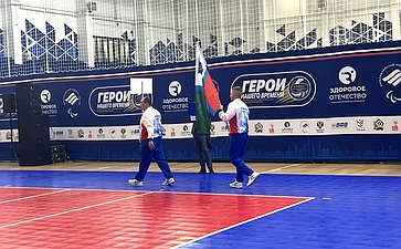 Юрий Валяев принял участие в торжественной церемонии открытия Всероссийских соревнований среди ветеранов СВО «Кубок по волейболу сидя «Герои нашего времени»