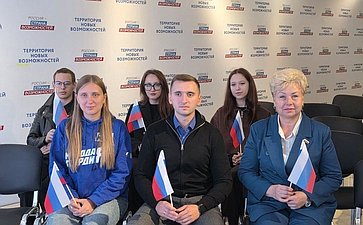 Ольга Бас в ходе поездки в ЛНР приняла участие в телемосте дружбы