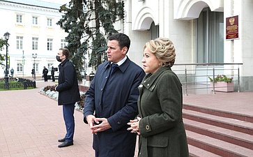 Председатель Совета Федерации Валентина Матвиенко и губернатор Ярославской области Дмитрий Миронов