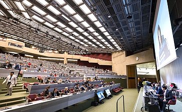 Сенаторы в составе делегации Федерального Собрания РФ участвуют в 151-й Ассамблее Межпарламентского союза в Женеве