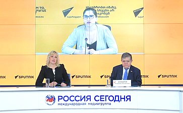 Видеомост с участием первого заместителя председателя Комитета СФ по международным делам Владимира Джабарова по актуальной международной повестке и вопросам сотрудничества России со странами ближнего зарубежья