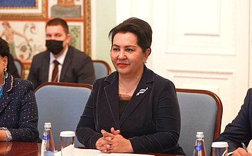 Встреча Председателя Совета Федерации Валентины Матвиенко с Председателем Сената Олий Мажлиса Республики Узбекистан Танзилой Нарбаевой