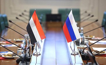 Встреча председателя Комитета Совета Федерации по международным делам Григория Карасина с Чрезвычайным и Полномочным Послом Йеменской Республики в Российской Федерации