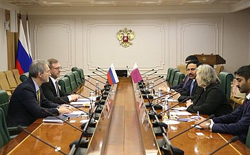 Konstantin Kosachev meets with Ambassador of Qatar to the Russian Federation Sheikh Ahmed bin Nasser bin Jasim Al Thani