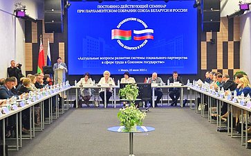 Елена Афанасьева приняла участие в пленарном заседании постоянно действующего семинара при Парламентском Собрании Союза Беларуси и России по вопросам строительства Союзного государства