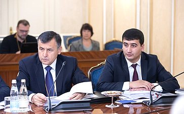 Заседание Комиссии по сотрудничеству Совета Федерации и Маджлиси мили Маджлиси Оли Республики Таджикистан
