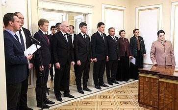 Церемония подписания Соглашения о сотрудничестве между Советом Федерации и Меджлисом Туркменистана