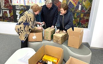 Елена Бибикова приняла участие в проведении в Псковской области Всероссийской акции «Подарок солдату»