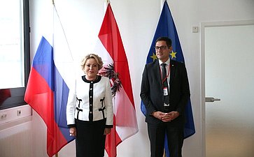 Встреча Валентины Матвиенко с Президентом Федерального Совета Австрии Петером Рагглем