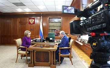 Валентина Матвиенко провела встречу с президентом Российской академии наук Геннадием Красниковым