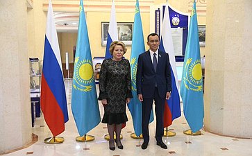 Встреча Валентины Матвиенко с Председателем Сената Парламента Республики Казахстан Мауленом Ашимбаевым