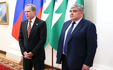 Пресс-подход председателя Комитета СФ по экономической политике Андрея Кутепова и Главы Кабардино-Балкарской Республики Казбека Кокова
