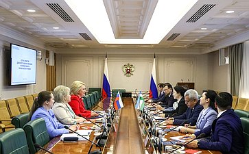Встреча председателя Комитета Совета Федерации по науке, образованию и культуре Лилии Гумеровой с Министром дошкольного и школьного образования Республики Узбекистан